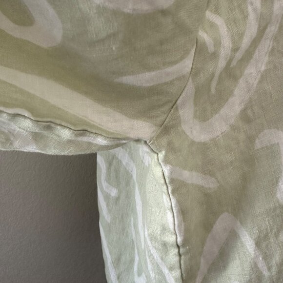 Stone Fox Wear Oversized Shirt Linen Aloe Lines Print Airy Lightweight XS/S - Picture 7 of 14